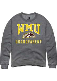 Summit Sportswear Western Michigan Broncos Mens Grey Grandparent Long Sleeve Crew Sweatshirt