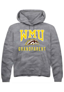 Summit Sportswear Western Michigan Broncos Mens Grey Grandparent Long Sleeve Hoodie