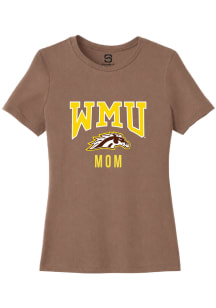 Summit Sportswear Western Michigan Broncos Womens Brown Mom Short Sleeve T-Shirt