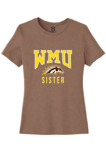 Summit Sportswear Western Michigan Broncos Womens Brown Sister Short Sleeve T-Shirt