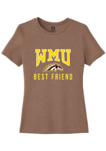Summit Sportswear Western Michigan Broncos Womens Brown Best Friend Short Sleeve T-Shirt