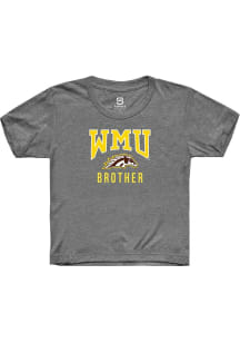 Summit Sportswear Western Michigan Broncos Youth Grey Brother Short Sleeve T-Shirt