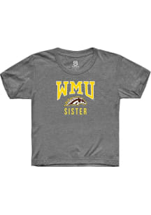 Summit Sportswear Western Michigan Broncos Youth Grey Sister Short Sleeve T-Shirt