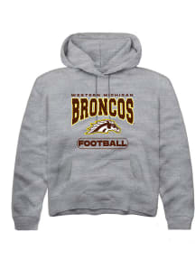 Summit Sportswear Western Michigan Broncos Youth Grey Football Long Sleeve Hoodie