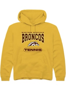 Summit Sportswear Western Michigan Broncos Youth Gold Tennis Long Sleeve Hoodie