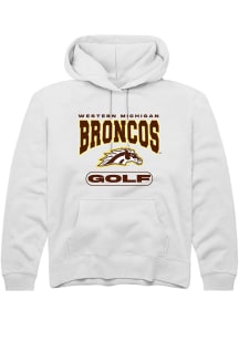 Summit Sportswear Western Michigan Broncos Youth White Golf Long Sleeve Hoodie