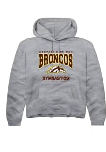 Summit Sportswear Western Michigan Broncos Youth Grey Gymnastics Long Sleeve Hoodie
