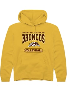 Summit Sportswear Western Michigan Broncos Youth Gold Volleyball Long Sleeve Hoodie