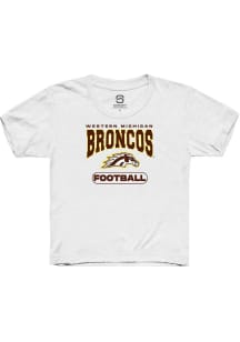 Summit Sportswear Western Michigan Broncos Youth White Football Short Sleeve T-Shirt