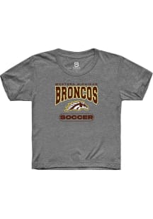 Summit Sportswear Western Michigan Broncos Youth Grey Soccer Short Sleeve T-Shirt