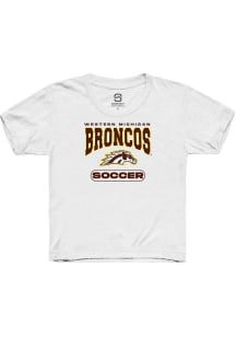 Summit Sportswear Western Michigan Broncos Youth White Soccer Short Sleeve T-Shirt