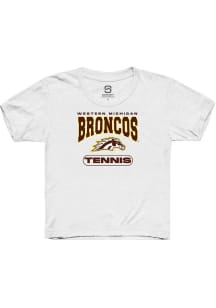 Summit Sportswear Western Michigan Broncos Youth White Tennis Short Sleeve T-Shirt