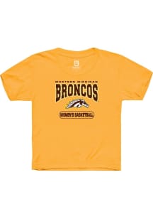 Summit Sportswear Western Michigan Broncos Youth Gold Womens Basketball Short Sleeve T-Shirt
