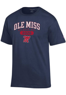 Champion Ole Miss Rebels Navy Blue Class of 2026 Jersey Short Sleeve T Shirt