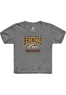 Summit Sportswear Western Michigan Broncos Youth Grey Cross Country Short Sleeve T-Shirt