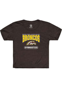 Summit Sportswear Western Michigan Broncos Youth Brown Gymnastics Short Sleeve T-Shirt