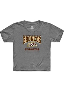 Summit Sportswear Western Michigan Broncos Youth Grey Gymnastics Short Sleeve T-Shirt