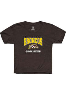 Summit Sportswear Western Michigan Broncos Youth Brown Womens Soccer Short Sleeve T-Shirt