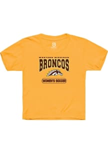 Summit Sportswear Western Michigan Broncos Youth Gold Womens Soccer Short Sleeve T-Shirt