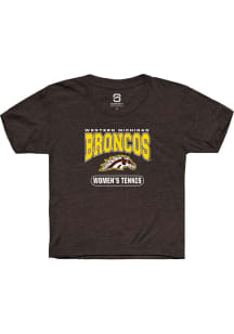 Summit Sportswear Western Michigan Broncos Youth Brown Womens Tennis Short Sleeve T-Shirt