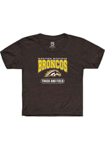 Summit Sportswear Western Michigan Broncos Youth Brown Track and Field Short Sleeve T-Shirt