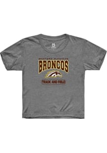 Summit Sportswear Western Michigan Broncos Youth Grey Track and Field Short Sleeve T-Shirt
