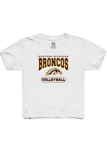 Summit Sportswear Western Michigan Broncos Youth White Volleyball Short Sleeve T-Shirt