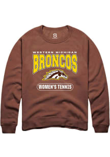 Summit Sportswear Western Michigan Broncos Mens Brown Womens Tennis Long Sleeve Crew Sweatshirt