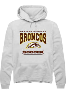 Summit Sportswear Western Michigan Broncos Mens White Soccer Long Sleeve Hoodie