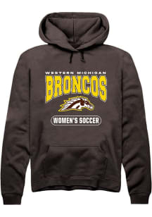 Summit Sportswear Western Michigan Broncos Mens Brown Womens Soccer Logo Long Sleeve Hoodie