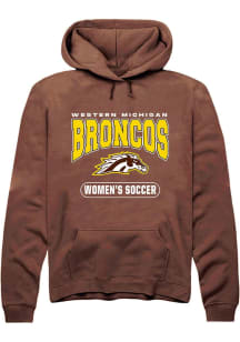 Summit Sportswear Western Michigan Broncos Mens Brown Womens Soccer Long Sleeve Hoodie