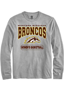 Summit Sportswear Western Michigan Broncos Grey Womens Basketball Long Sleeve T Shirt
