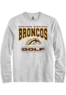 Summit Sportswear Western Michigan Broncos White Golf Long Sleeve T Shirt