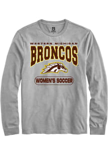 Summit Sportswear Western Michigan Broncos Grey Womens Soccer Long Sleeve T Shirt