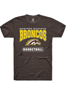 Summit Sportswear Western Michigan Broncos Brown Basketball Short Sleeve T Shirt