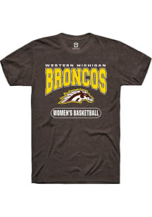 Summit Sportswear Western Michigan Broncos Brown Womens Basketball Short Sleeve T Shirt
