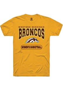 Summit Sportswear Western Michigan Broncos Gold Womens Basketball Short Sleeve T Shirt