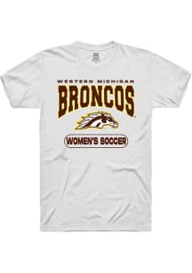 Summit Sportswear Western Michigan Broncos White Womens Soccer Short Sleeve T Shirt