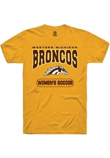 Summit Sportswear Western Michigan Broncos Gold Womens Soccer Short Sleeve T Shirt
