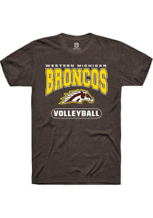 Summit Sportswear Western Michigan Broncos Brown Volleyball Short Sleeve T Shirt