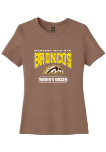 Summit Sportswear Western Michigan Broncos Womens Brown Womens Soccer Short Sleeve T-Shirt