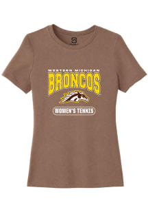 Summit Sportswear Western Michigan Broncos Womens Brown Womens Tennis Short Sleeve T-Shirt