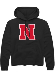 Summit Sportswear Nebraska Cornhuskers Mens Black Primary Design Long Sleeve Hoodie