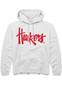 Summit Sportswear Nebraska Cornhuskers Youth White Alt Logo Long Sleeve Hoodie