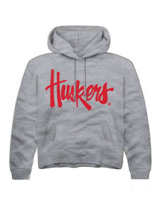 Summit Sportswear Nebraska Cornhuskers Youth Grey Alt Logo Long Sleeve Hoodie