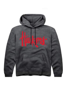 Summit Sportswear Nebraska Cornhuskers Youth Charcoal Alt Logo Long Sleeve Hoodie