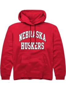 Summit Sportswear Nebraska Cornhuskers Youth Red Arch Stack Long Sleeve Hoodie