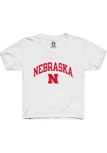 Summit Sportswear Nebraska Cornhuskers Youth White Arch Logo Short Sleeve T-Shirt