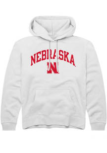 Summit Sportswear Nebraska Cornhuskers Youth White Arch Logo Long Sleeve Hoodie