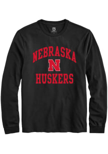 Summit Sportswear Nebraska Cornhuskers Black Number 1 Neutral Long Sleeve T Shirt